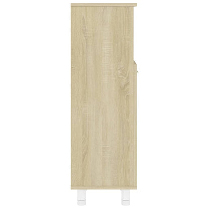 Badezimmerschrank Sonoma-Eiche 30x30x95 cm Holzwerkstoff