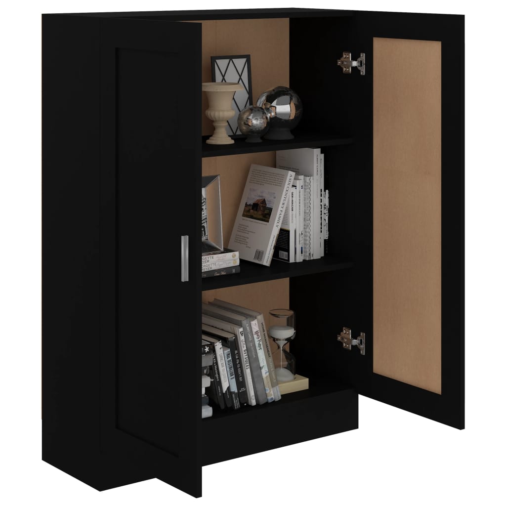 Bücherschrank Schwarz 82,5x30,5x115 cm Holzwerkstoff