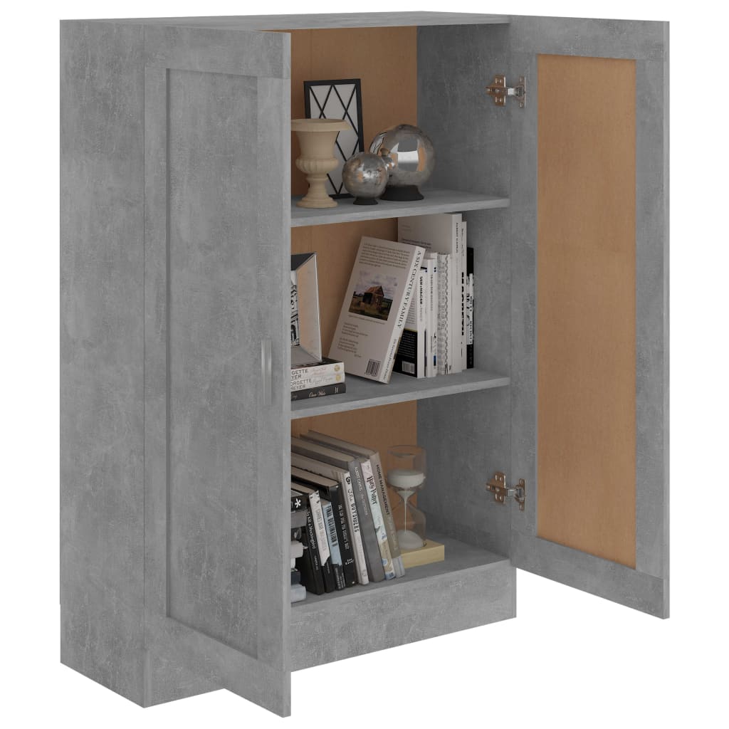 Bücherschrank Betongrau 82,5x30,5x115 cm Holzwerkstoff