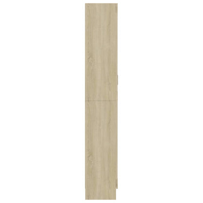 Vitrinenschrank Sonoma-Eiche 82,5x30,5x185,5 cm Holzwerkstoff