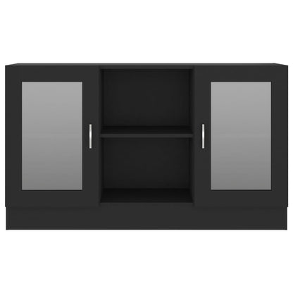 Vitrinenschrank Schwarz 120x30,5x70 cm Holzwerkstoff