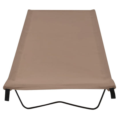 Letti da campeggio, 2 pezzi, 180x60x19 cm, tessuto Oxford e acciaio, tortora