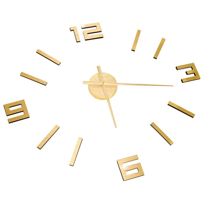 3D-Wanduhr Modernes Design Golden 100 cm XXL