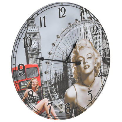 Wanduhr Vintage Marilyn Monroe 60 cm