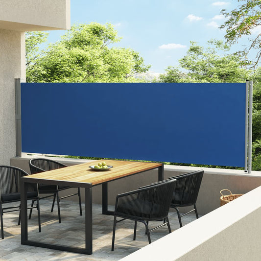 Seitenmarkise Ausziehbar 140x600 cm Blau