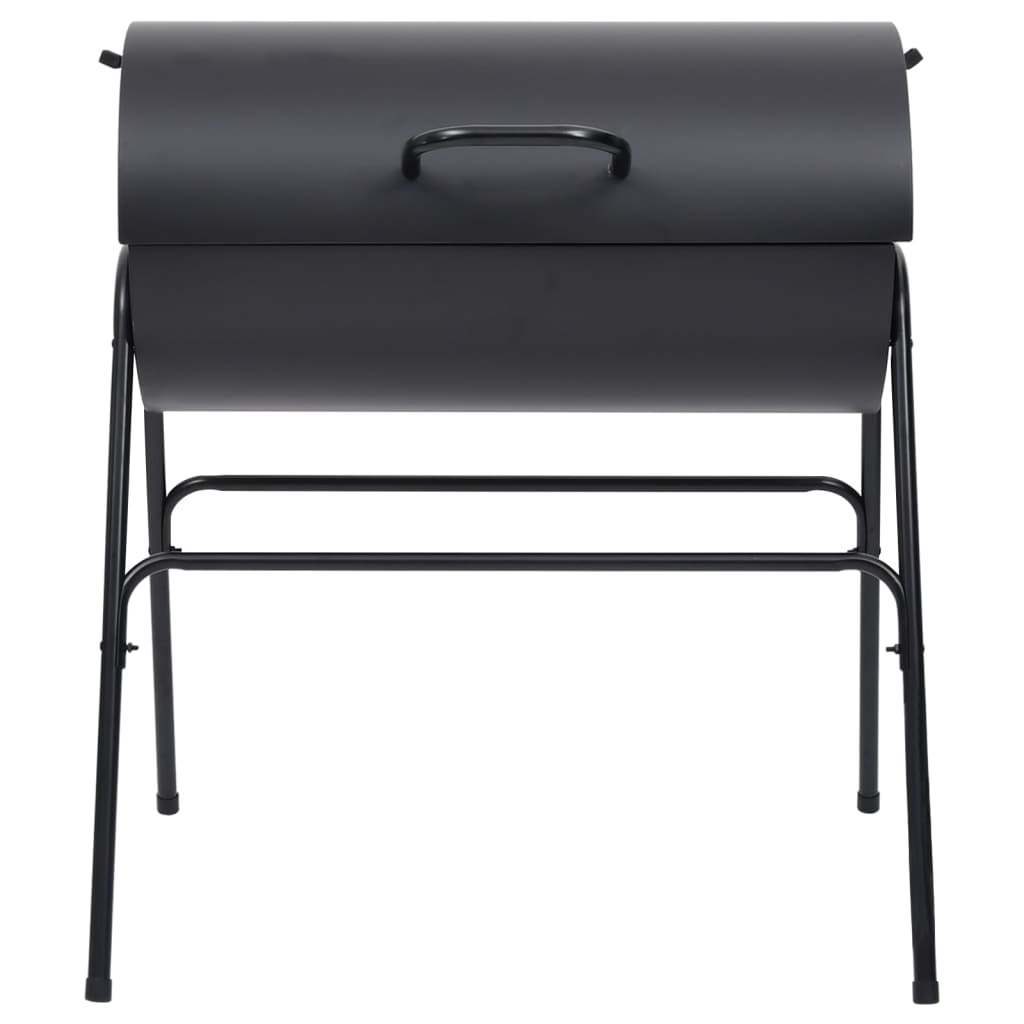 Grill mit 2 Grillrosten Schwarz 80x95x90 cm Stahl