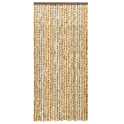 Insektenschutz-Vorhang Beige und Braun 90x220 cm Chenille