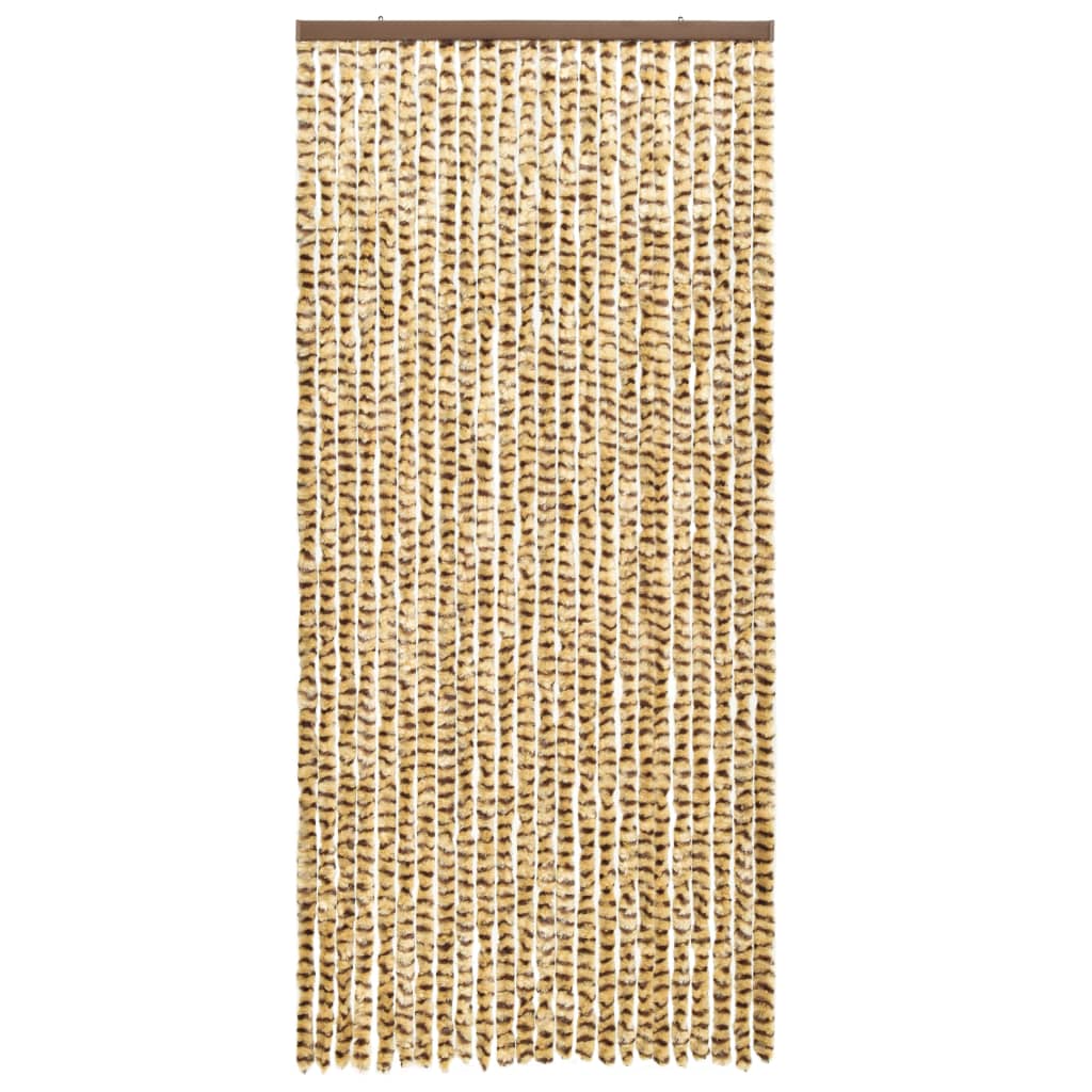 Insektenschutz-Vorhang Beige und Braun 90x220 cm Chenille