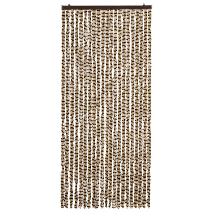 Insektenschutz-Vorhang Beige und Braun 90x220 cm Chenille