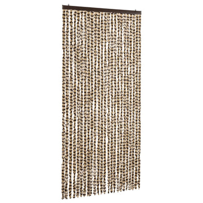 Insektenschutz-Vorhang Beige und Braun 100x220 cm Chenille