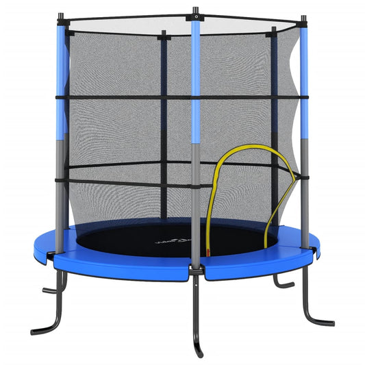 Trampolin mit Sicherheitsnetz Rund 140x160 cm Blau