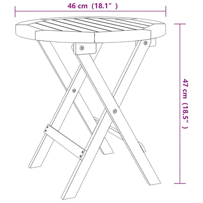 Bistrotisch Ø46x47 cm Massivholz Akazie