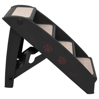 Hundetreppe Klappbar Schwarz 62x40x49,5 cm