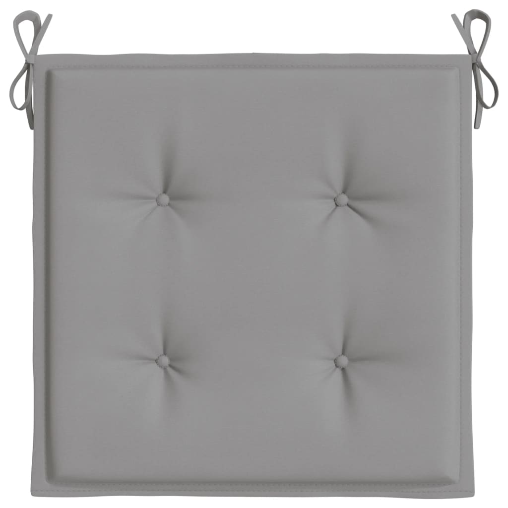 Gartenstuhl-Kissen 2 Stk. Grau 40x40x3 cm Oxford-Gewebe