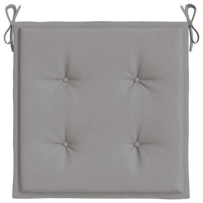 Gartenstuhl-Kissen 6 Stk. Grau 40x40x3 cm Oxford-Gewebe