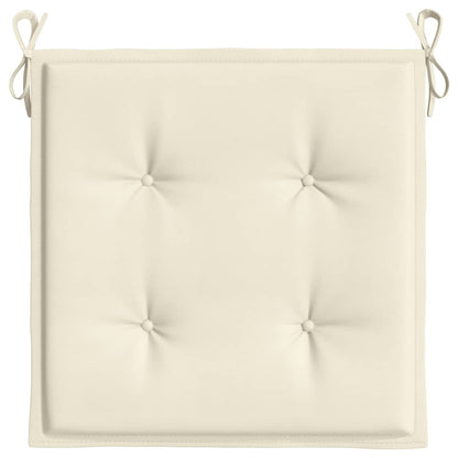 Gartenstuhl-Kissen 6 Stk. Creme 40x40x3 cm Oxford-Gewebe