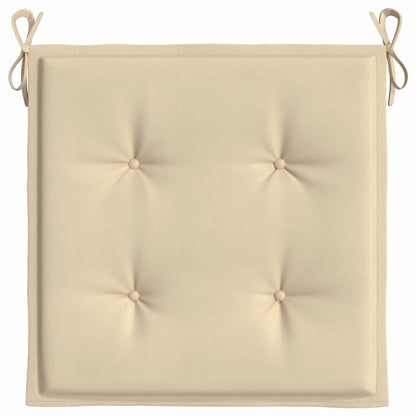 Gartenstuhl-Kissen 6 Stk. Beige 40x40x3 cm Oxford-Gewebe