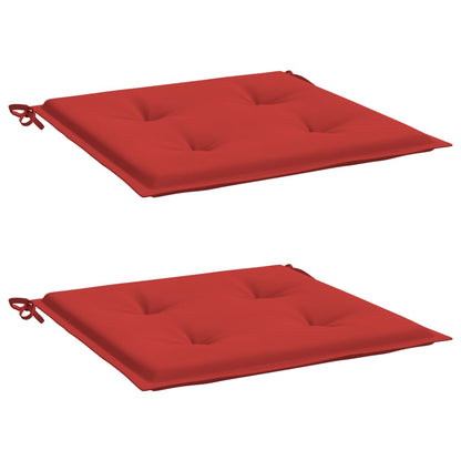 Gartenstuhl-Kissen 2 Stk. Rot 40x40x3 cm Oxford-Gewebe