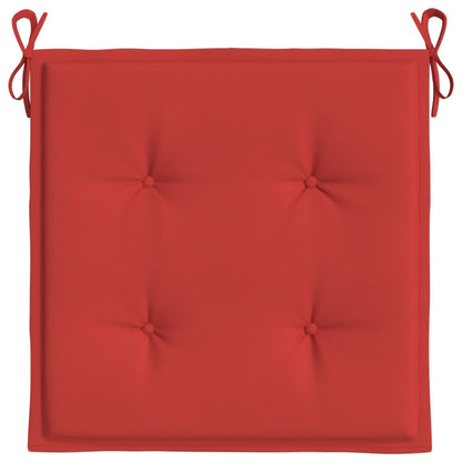 Gartenstuhl-Kissen 2 Stk. Rot 40x40x3 cm Oxford-Gewebe