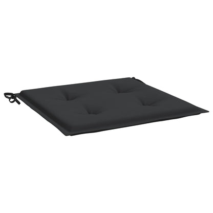 Gartenstuhl-Kissen 2 Stk. Schwarz 40x40x3 cm Oxford-Gewebe