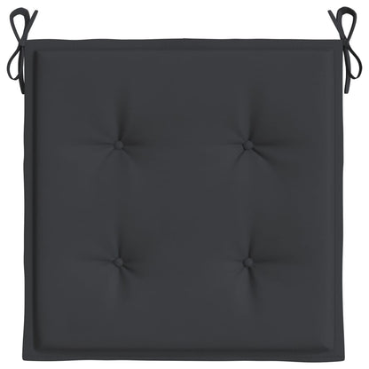 Gartenstuhl-Kissen 6 Stk. Schwarz 40x40x3 cm Oxford-Gewebe