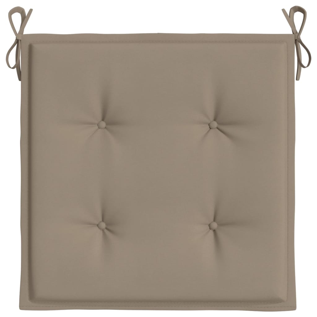 Gartenstuhl-Kissen 2 Stk. Taupe 40x40x3 cm Oxford-Gewebe