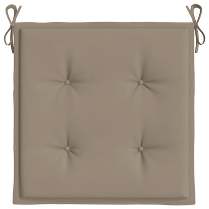 Gartenstuhl-Kissen 6 Stk. Taupe 40x40x3 cm Oxford-Gewebe