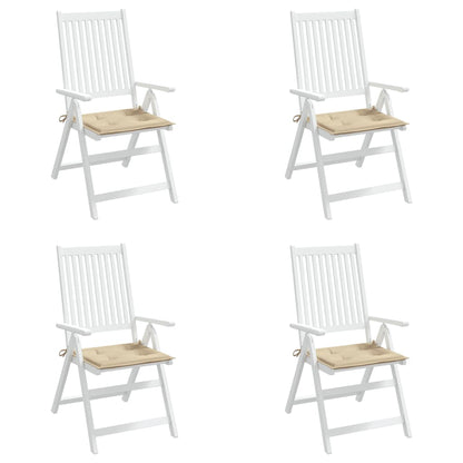 Gartenstuhl-Kissen 4 Stk. Beige 50x50x3 cm Oxford-Gewebe