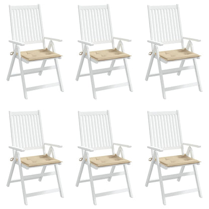 Gartenstuhl-Kissen 6 Stk. Beige 50x50x3 cm Oxford-Gewebe