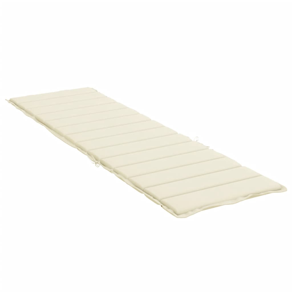 Sonnenliegen-Auflage Creme 200x50x3 cm Oxford-Gewebe