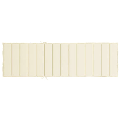 Sonnenliegen-Auflage Creme 200x50x3 cm Oxford-Gewebe