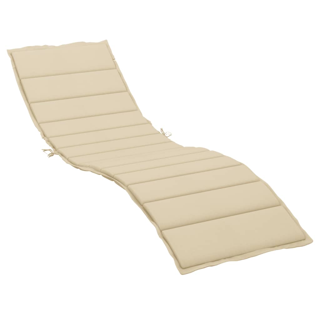 Sonnenliegen-Auflage Beige 200x50x3 cm Oxford-Gewebe