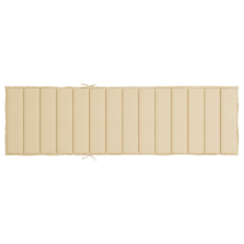 Sonnenliegen-Auflage Beige 200x50x3 cm Oxford-Gewebe