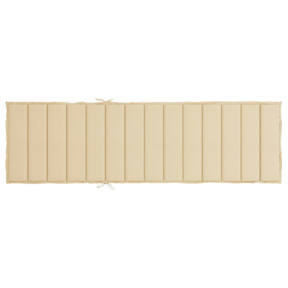 Sonnenliegen-Auflage Beige 200x50x3 cm Oxford-Gewebe