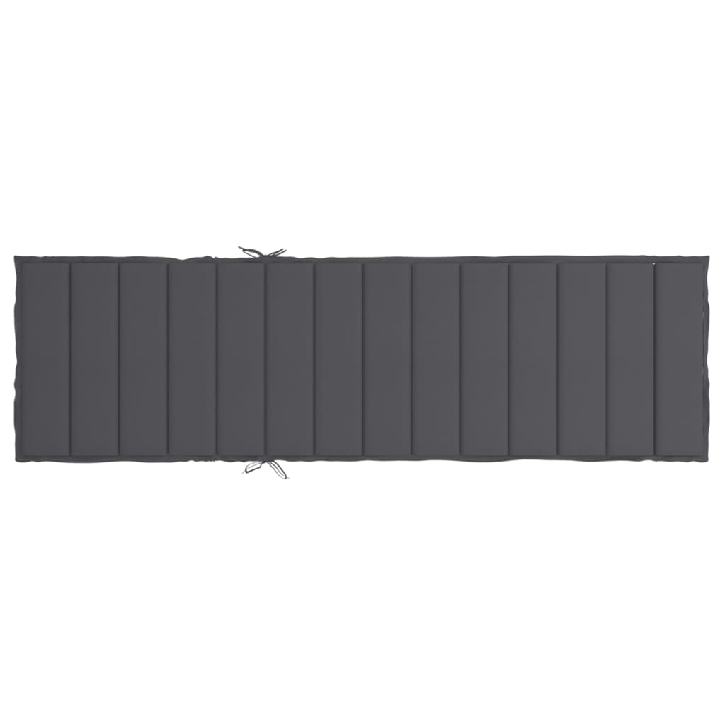 Sonnenliegen-Auflage Anthrazit 200x60x3 cm Oxford-Gewebe