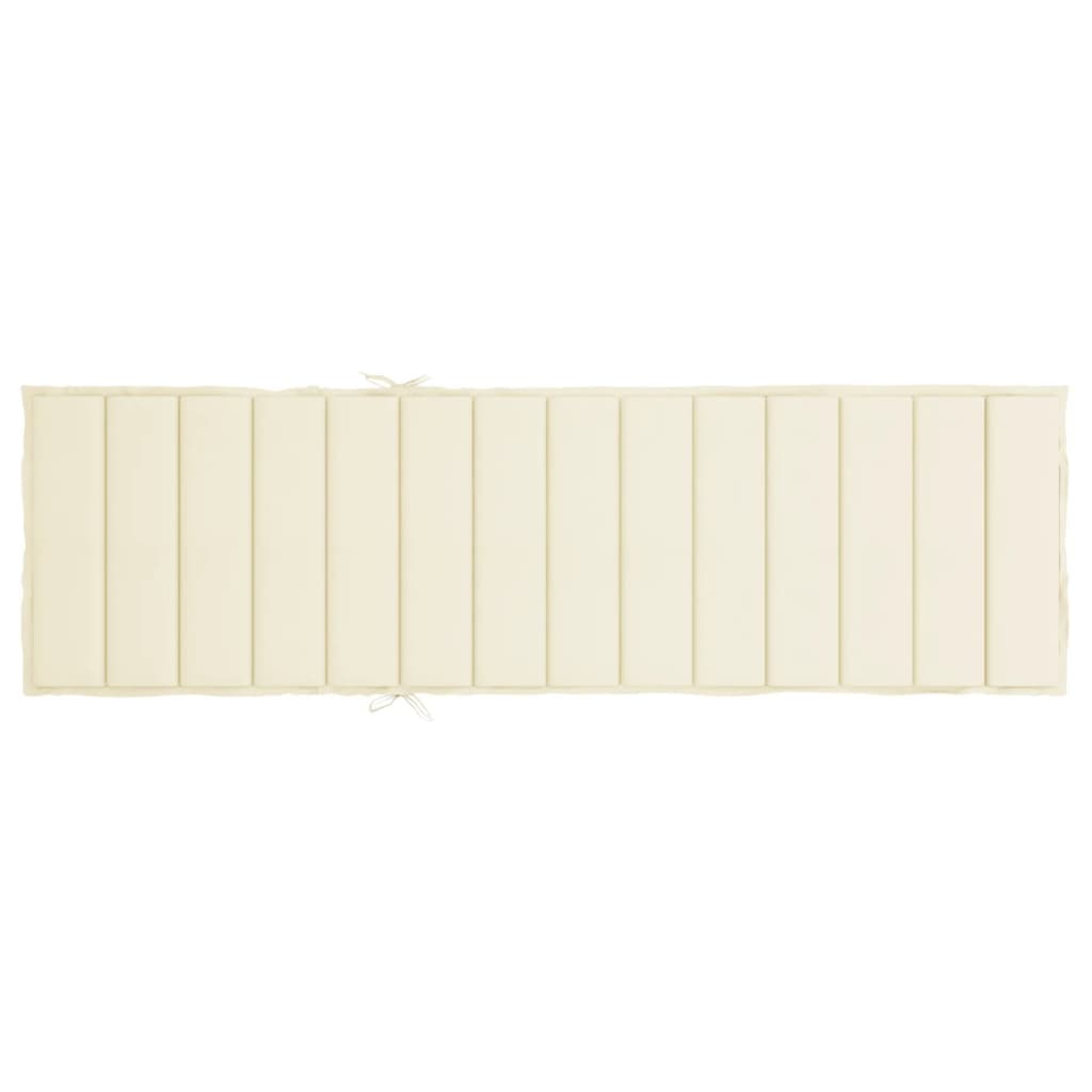 Sonnenliegen-Auflage Creme 200x60x3 cm Oxford-Gewebe