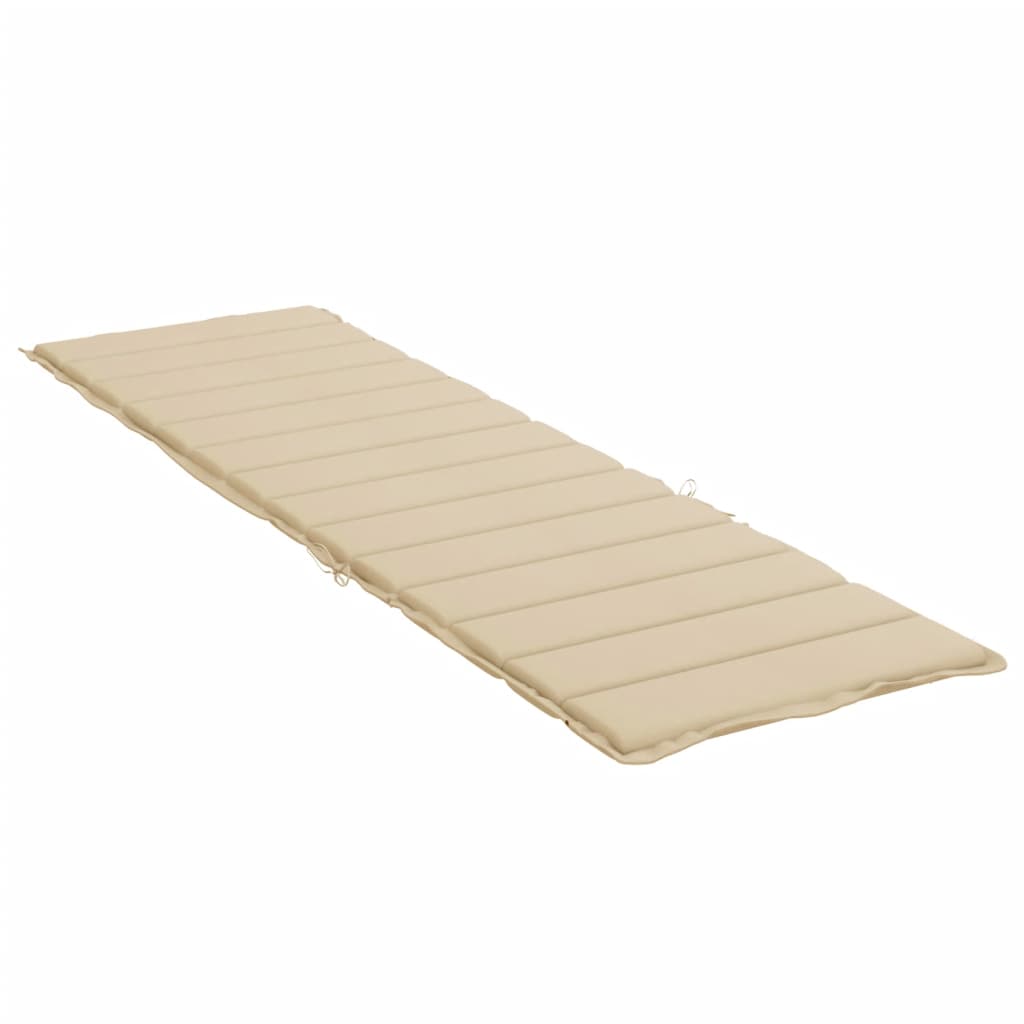 Sonnenliegen-Auflage Beige 200x60x3 cm Oxford-Gewebe