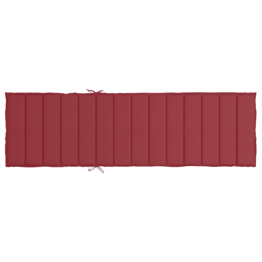 Sonnenliegen-Auflage Weinrot 200x60x3 cm Oxford-Gewebe