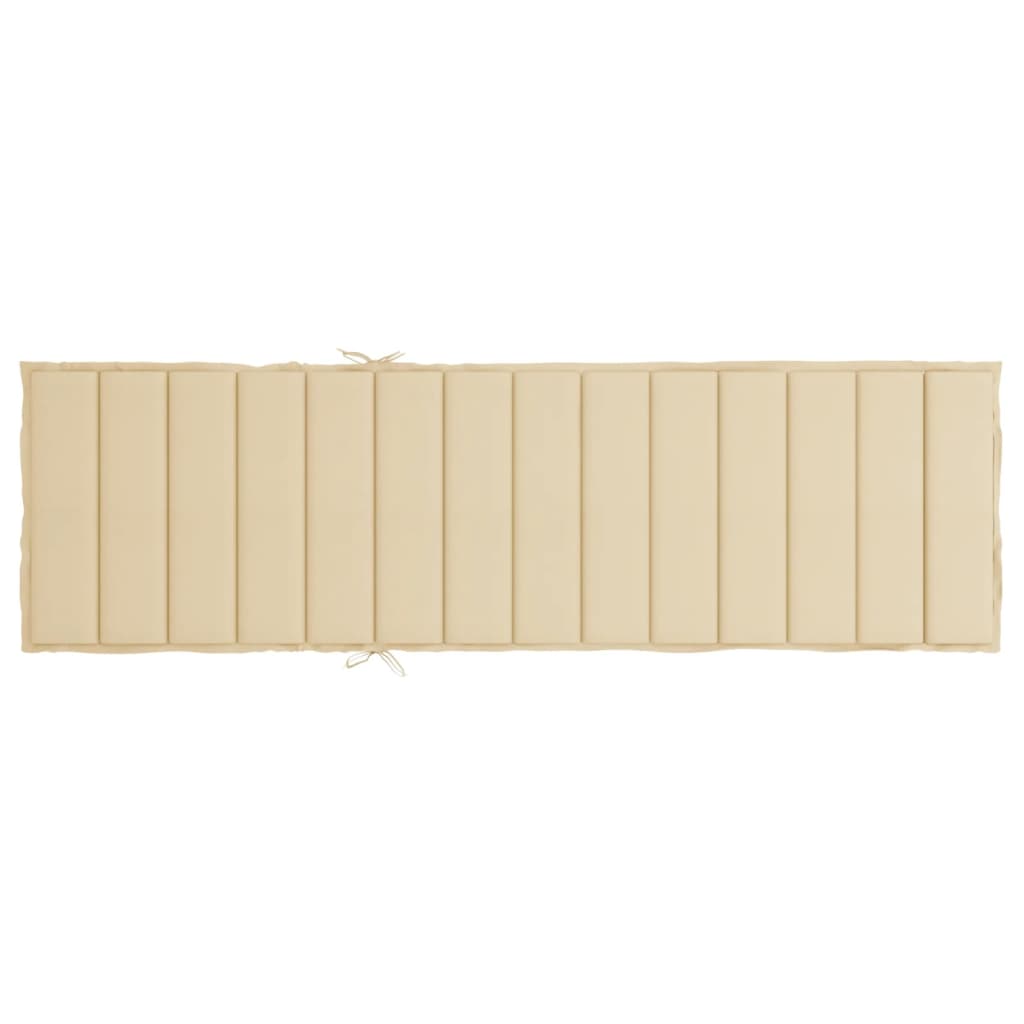 Sonnenliegen-Auflage Beige 200x70x3 cm Oxford-Gewebe