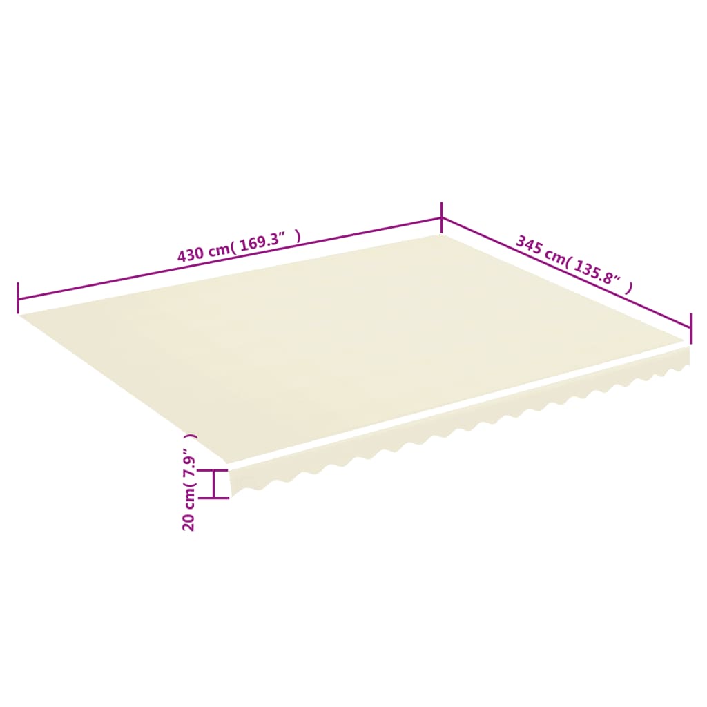 Markisenbespannung Creme 4,5x3,5 m