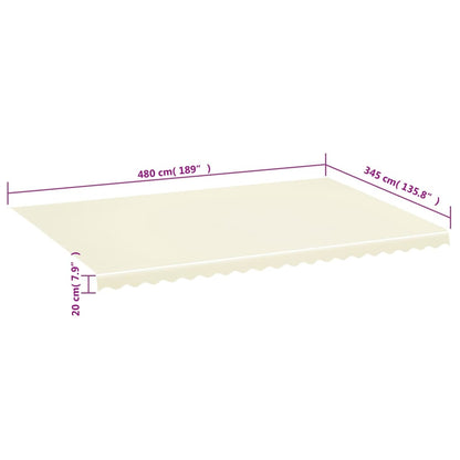 Markisenbespannung Creme 5x3,5 m