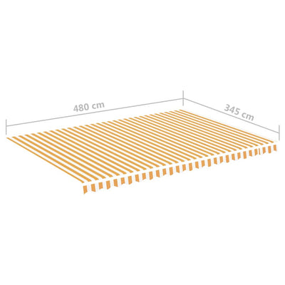 Markisenbespannung Gelb und Weiß 5x3,5 m