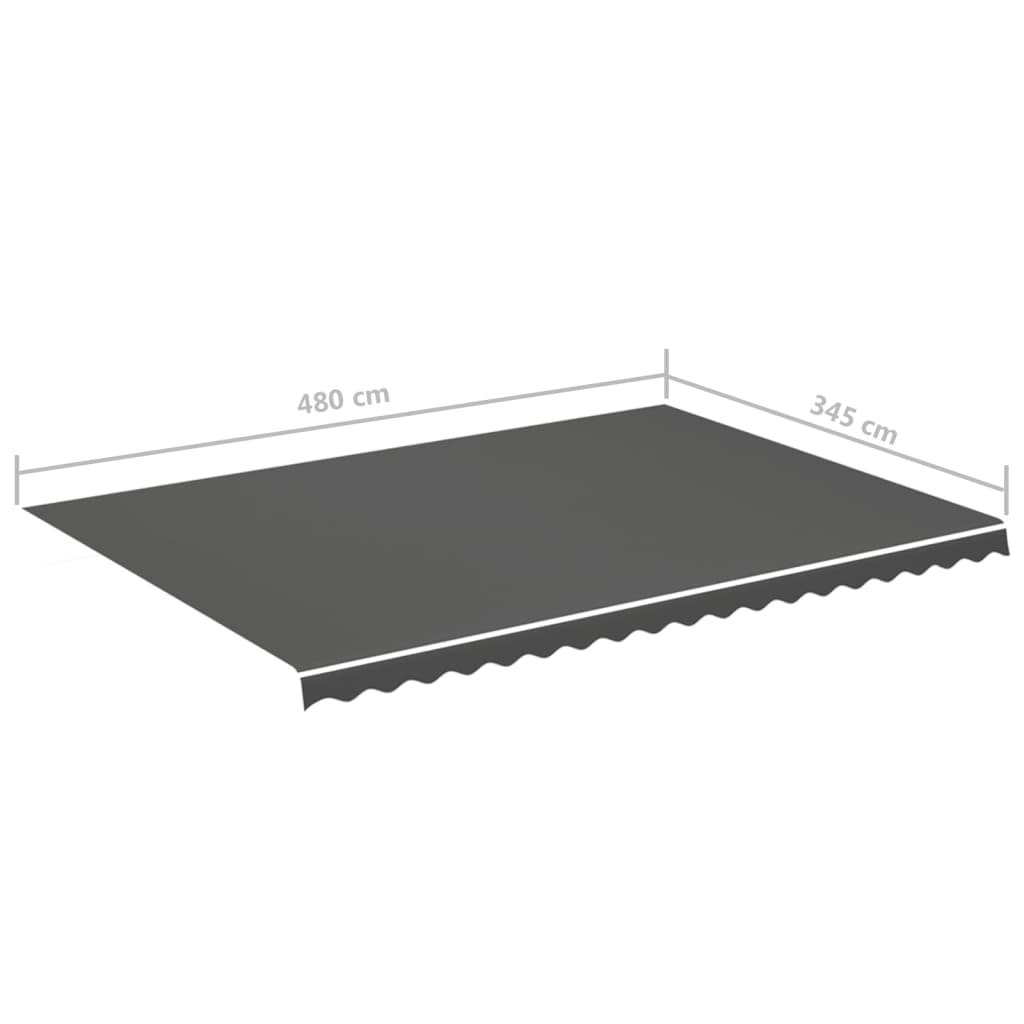 Markisenbespannung Anthrazit 5x3,5 m