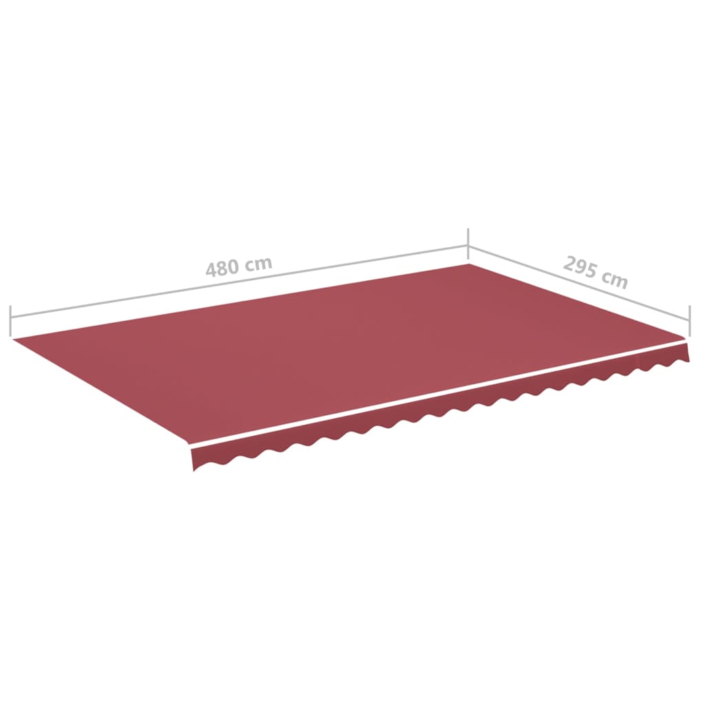 Markisenbespannung Burgunderrot 5x3 m