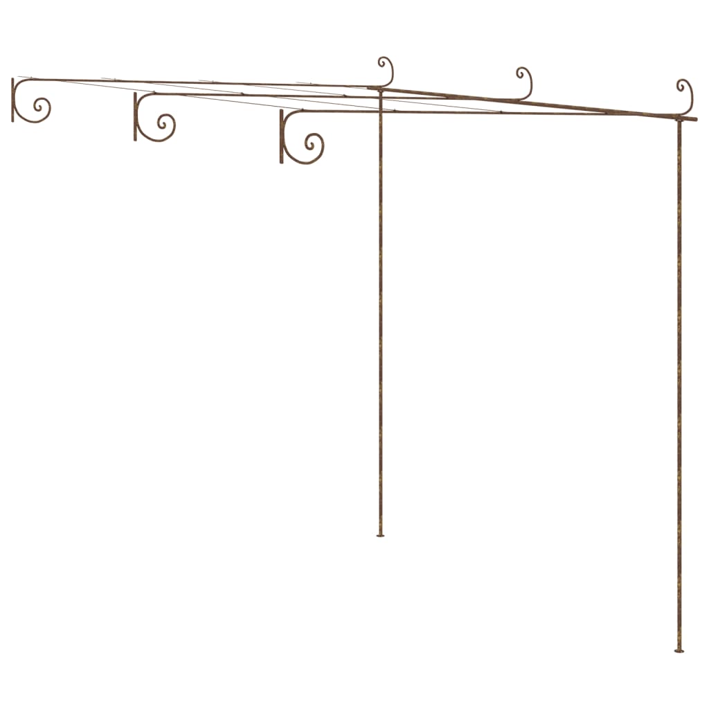 Garten-Pergola Antik-Braun 3x3x2,5 m Eisen