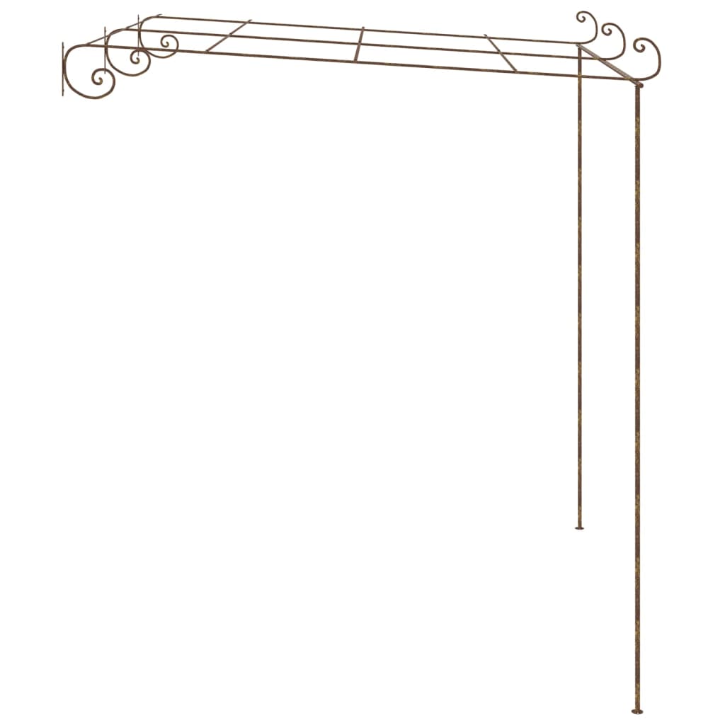 Garten-Pergola Antik-Braun 3x3x2,5 m Eisen