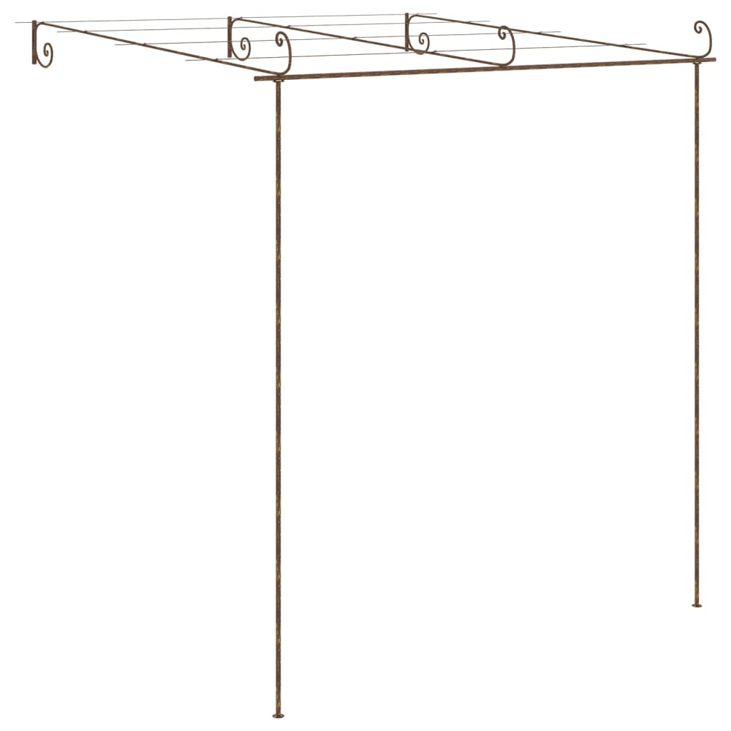 Garten-Pergola Antik-Braun 3x3x2,5 m Eisen