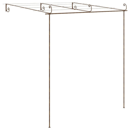 Garten-Pergola Antik-Braun 3x3x2,5 m Eisen