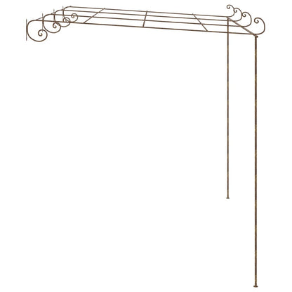 Garten-Pergola Antik-Braun 4x3x2,5 m Eisen