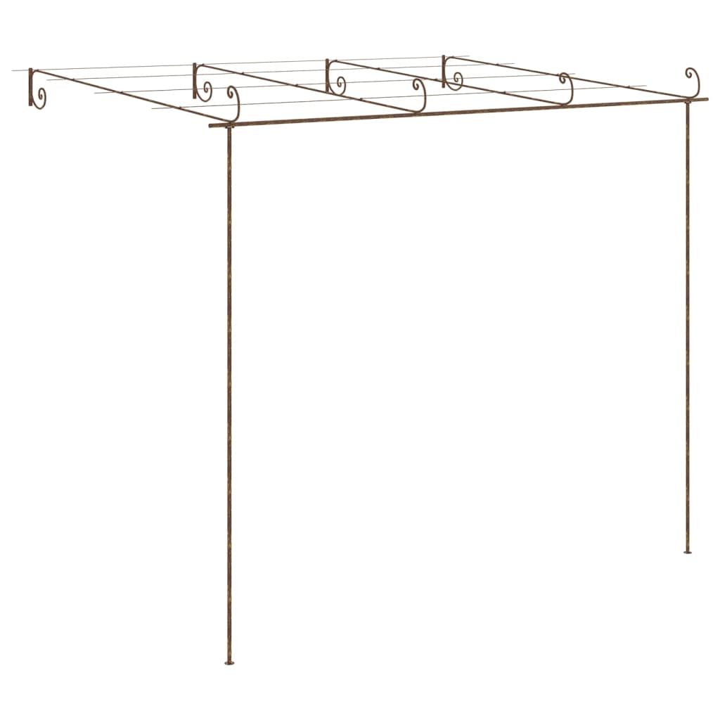 Garten-Pergola Antik-Braun 4x3x2,5 m Eisen